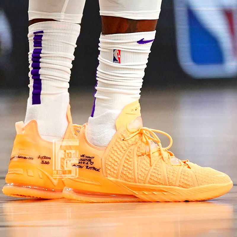 耐克Lebron XVIII詹姆斯LBJ18气垫篮球鞋缓震实战低帮紫禁DB7644_虎窝淘