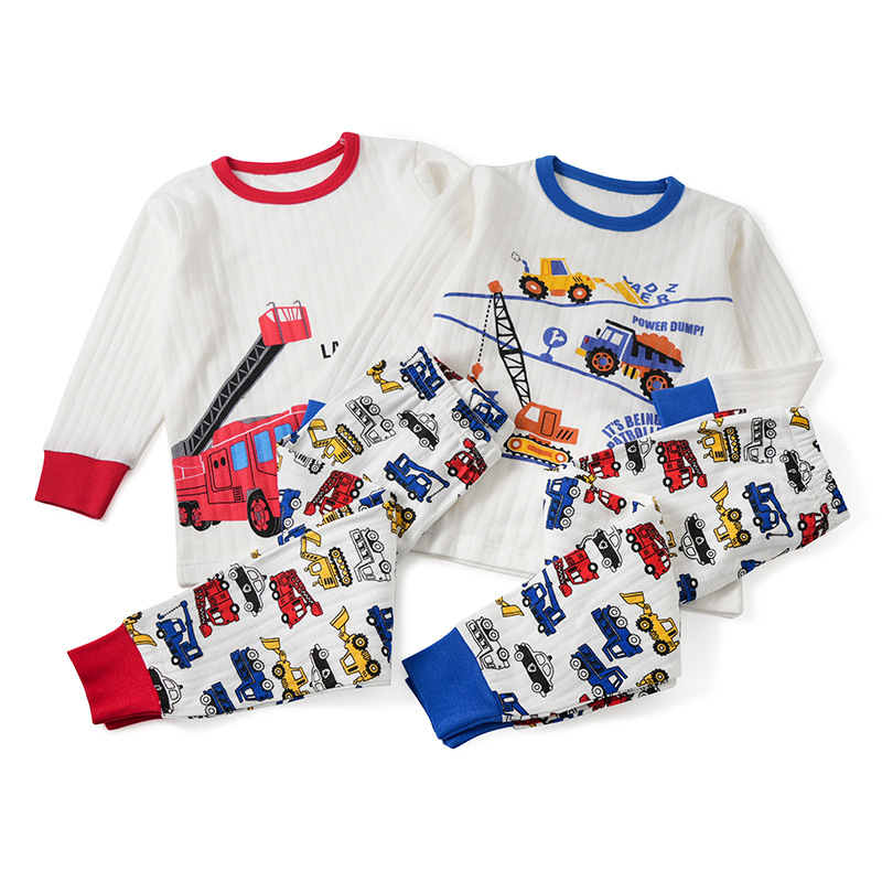 儿童家居服男童纯棉秋衣秋裤套装秋冬男孩呼吸棉保暖内衣小汽车3,淘宝优惠券,粉丝福利购,淘宝优惠卷