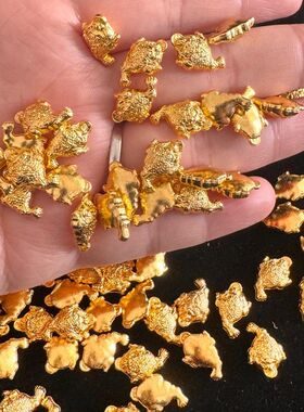 合金咬钱三足金蟾实心仿真迷你蟾蜍小摆件八方来财金币蛤蟆装饰品