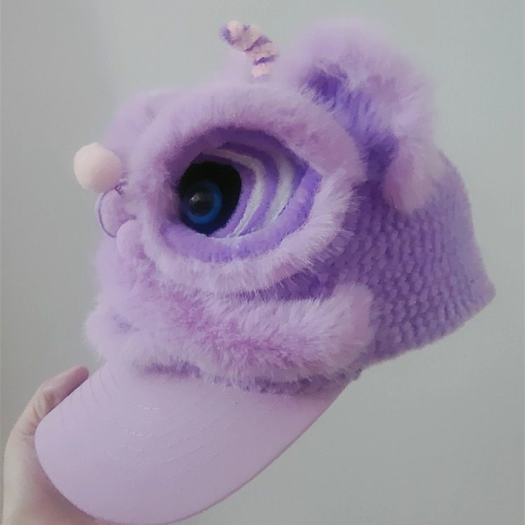 紫色醒狮帽子佛山非遗龙狮文化棒球帽扭扭棒国潮防晒鸭舌帽儿童,淘宝优惠券,粉丝福利购,淘宝优惠卷