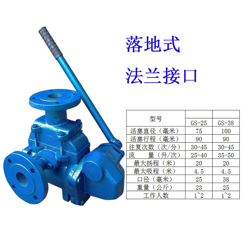 SH-38手摇泵车库人防专用S-25手动泵CS-40排水泵地下室工程抽水泵 - 图1