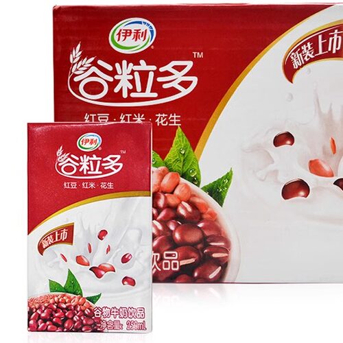新鲜伊利谷粒多谷物牛奶黑芝麻黑米黑豆奶饮品250ml16盒整箱 包邮 - 图1