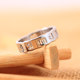 Fortune ring titanium six-character mantra for couples