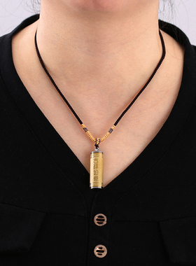 钛钢男女士项链挂件复古情侣吊坠