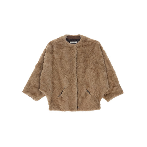 浅灰咖两穿皮草外套 氛围感毛茸茸大衣 Sipclass - 图3