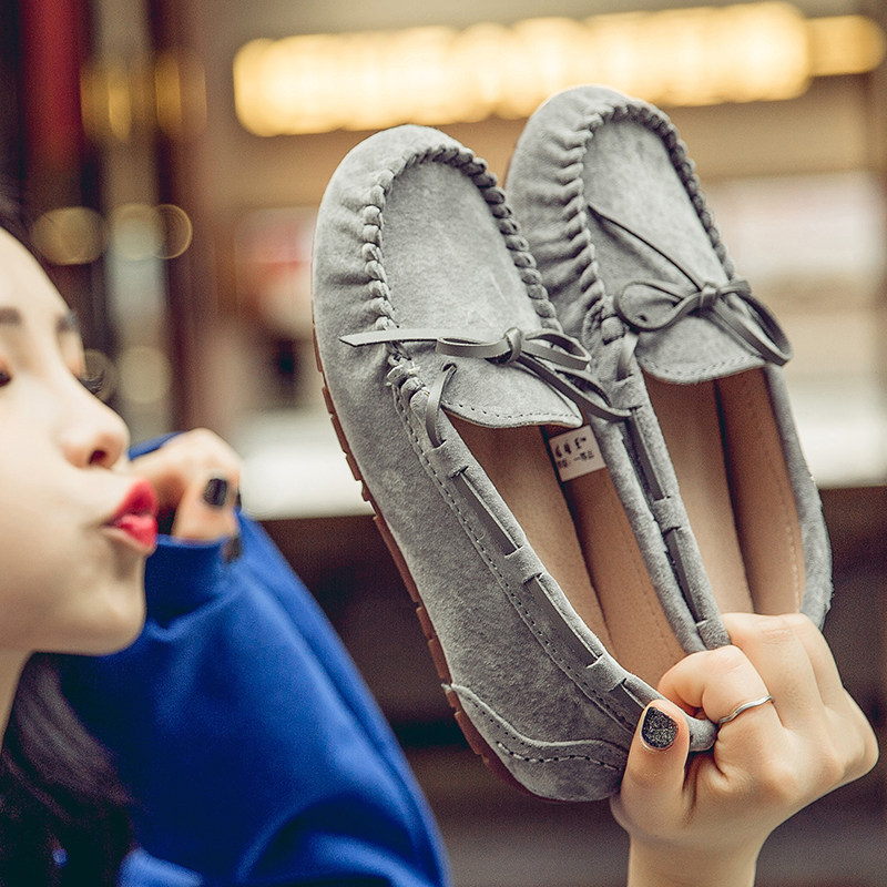 头层真皮豆豆鞋女春秋夏透气软底一脚蹬2021新款孕妇妈妈平底单鞋,淘宝优惠券,粉丝福利购,淘宝优惠卷