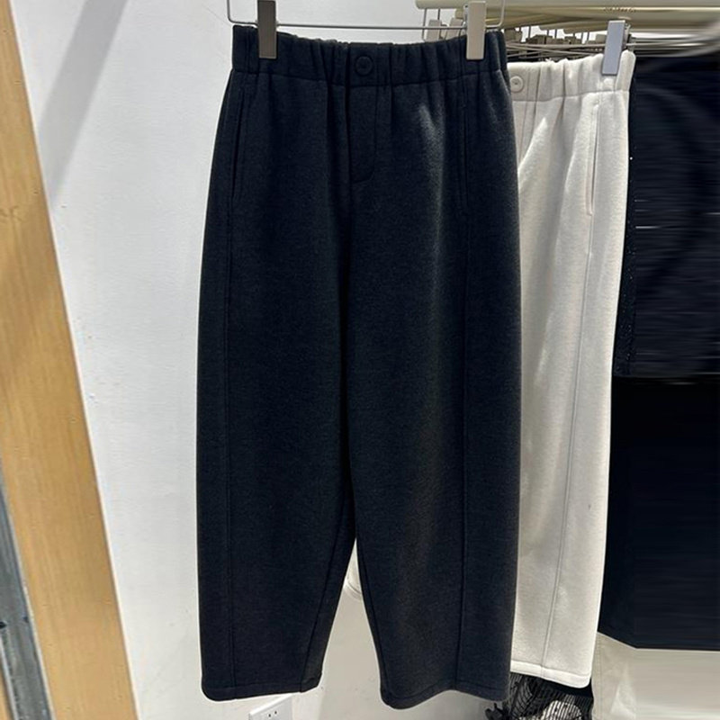2025新款韩版加绒加厚豌豆裤休闲松紧腰哈伦裤女奶奶裤九分裤子,淘宝优惠券,粉丝福利购,淘宝优惠卷