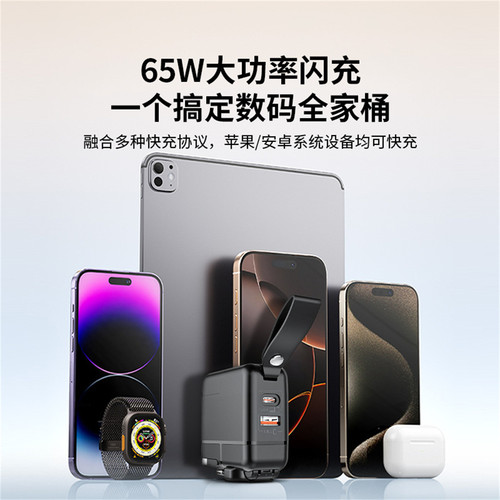 LDNIO原装正品氮化镓PD65W笔记本C快充电源旅行插头USB手机充电器 - 图2