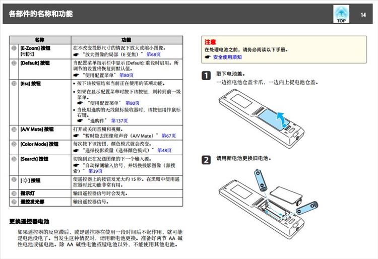 全新爱普生CB-4550 4650 4750W 4770W 4850WU投影机遥控器1582799 - 图3