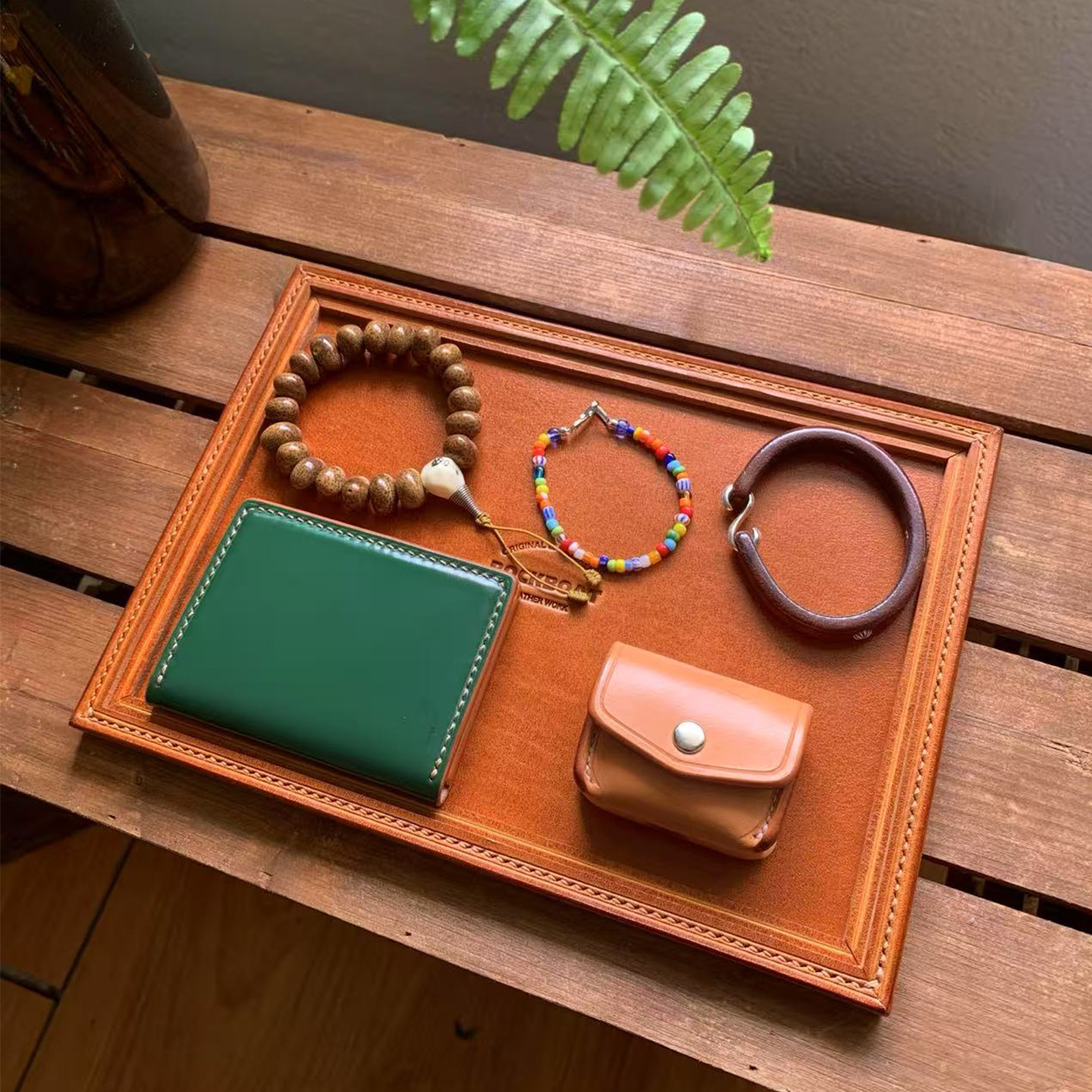 rockboat纯手工超厚植鞣皮盘玄关首饰文玩小物件桌面收纳盒展示盘,淘宝优惠券,粉丝福利购,淘宝优惠卷