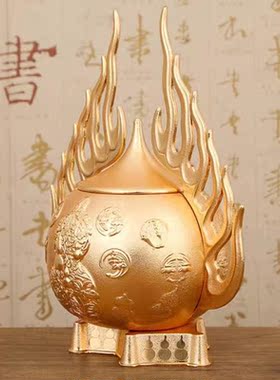 正品2023兔年李居明吉祥物正东葫芦宝珠摆件话二黑客厅摆设