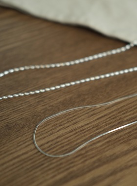 「浮游诗意」925纯银叠戴锁骨链极简清冷风