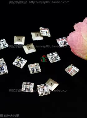 方形施家白水晶手缝钻DIY配件钉裤子婚纱上衣服装饰品辅料材料包