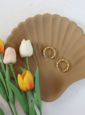 ins贝壳托盘雕花摆件北欧