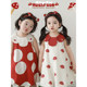ຊຸດ summer polka dot ທີ່ສວຍງາມຂອງເດັກຍິງຫນຸ່ມ, ເສື້ອກັນຫນາວທີ່ມີຮູທີ່ສວຍງາມ, ເສື້ອ lapel ສີທີ່ກົງກັນຂ້າມ, ຊຸດ trendy ຫຼາຍສິ້ນ