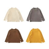 Демисезонный приятный телу ветрозащитный детский лонгслив, высокий воротник