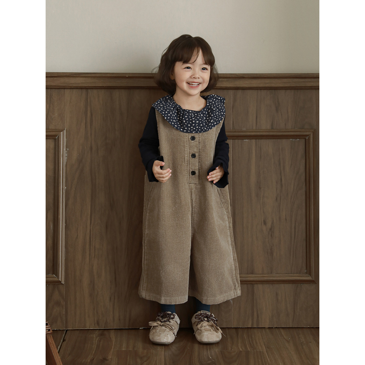 幼悠女童韩系条绒简约无袖连体裤秋季俏皮可爱柔软亲肤百搭背带裤,淘宝优惠券,粉丝福利购,淘宝优惠卷