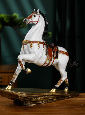 马到成功铜马摆件领导办公室柜