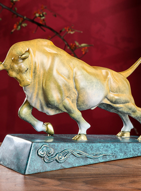 铜一家《鸿运福牛》全铜牛生肖家居摆件牛气冲天牛转乾坤