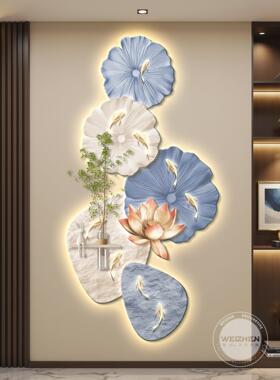 轻奢led带灯入户玄关装饰画走廊过道挂画壁画简约现代高级感空间