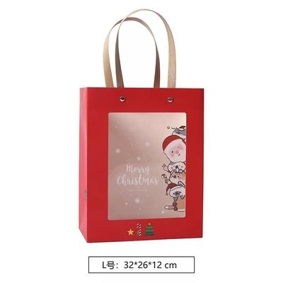 透明开窗圣诞节卡通手提高档纸袋包装袋新年礼物袋糖果礼物包装袋,淘宝优惠券,粉丝福利购,淘宝优惠卷
