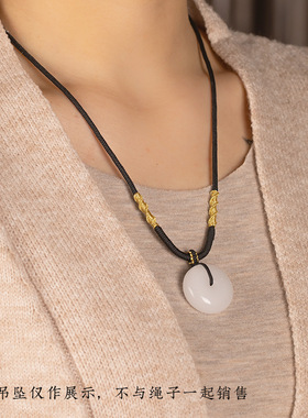 金线手工编织项链挂绳蜜蜡挂坠绳翡翠挂件绳黄金玉佩吊坠绳子配绳
