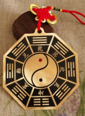 五行八卦福字中国结纯铜福图家用大门口挂件太极中式家居挂饰属相