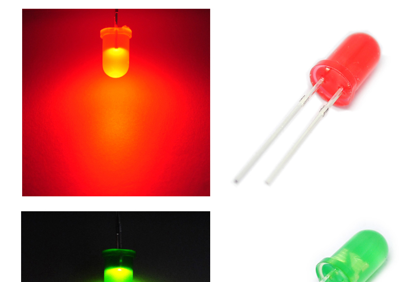 3mm 5mm LED灯泡发光二极管F3F5红绿黄蓝白色直插整包1000长/短脚-图2