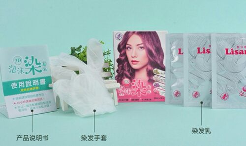 台湾正品藜莎梛3D泡泡染发剂植物泡沫染发乳护发孕妇可用遮盖白发 - 图0