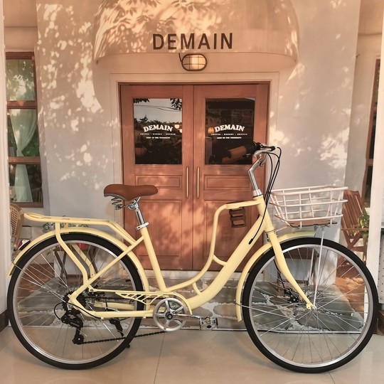 咖啡自行车男士女款成人轻便26寸城市复古上班代步通勤单车