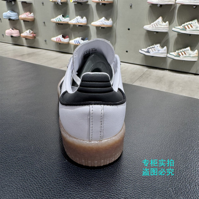 Adidas clover SAMBAE SHOES ເກີບຝຶກອົບຮົມສິນທໍາ ເກີບ T-toe ສີດໍາແລະສີຂາວເກີບ sneakers ຕ່ໍາຕ່ໍາ JI1349