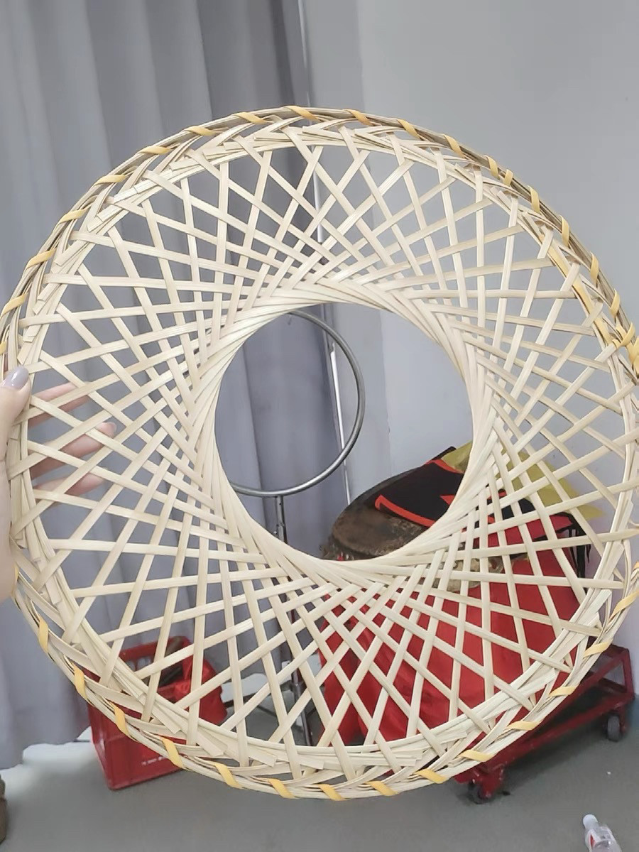 竹编斗笠帽圆形古装武侠拍摄精品舞蹈道具缕空可做背景墙壁画装饰,淘宝优惠券,粉丝福利购,淘宝优惠卷