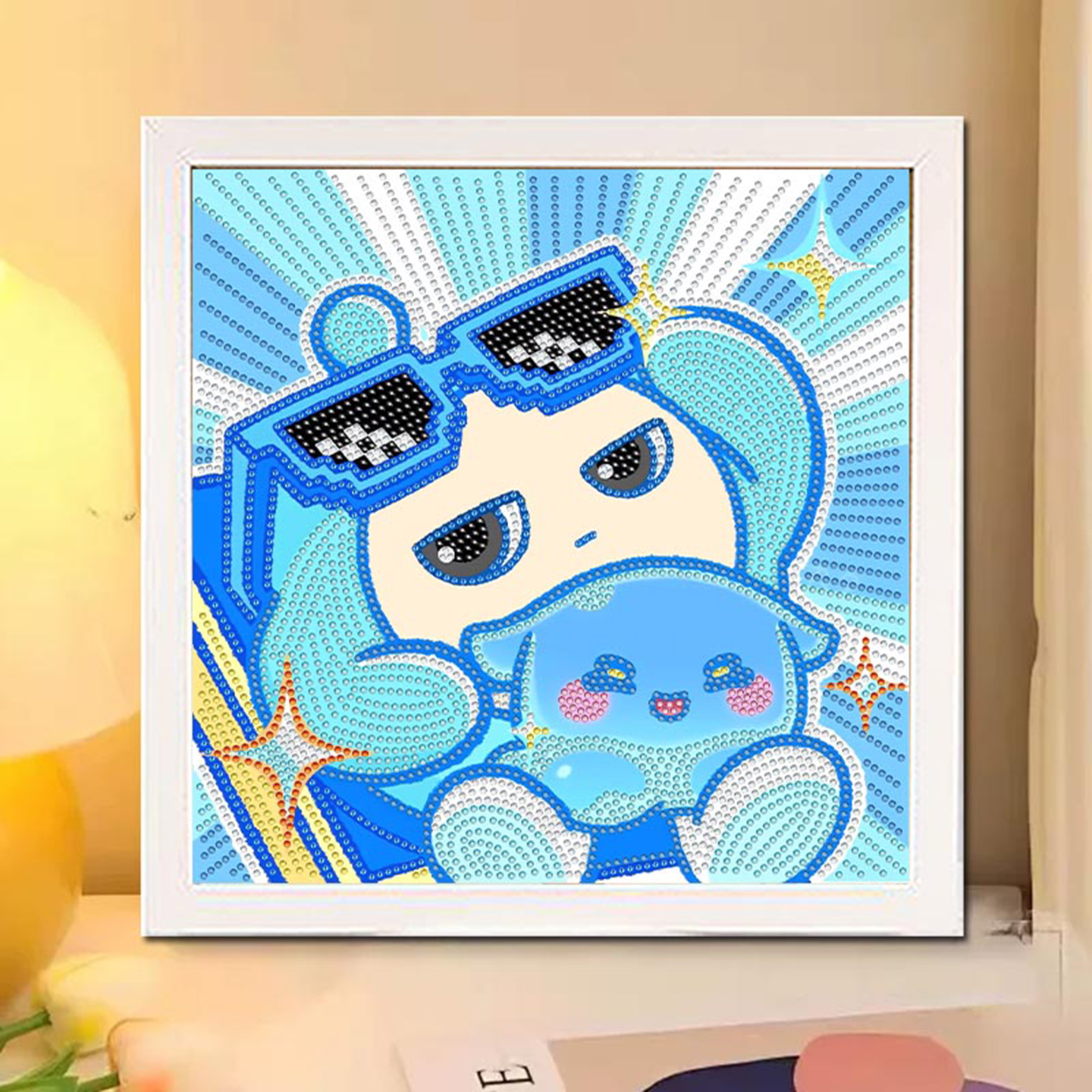 蛋仔派对钻石画卡通学生儿童手工diy送男孩生日礼物客厅相框简单 - 图0