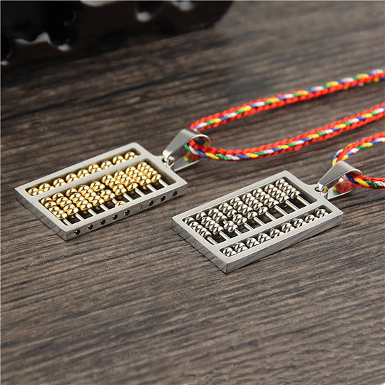 Wishful thinking titanium steel fortune transfer pendant necklace