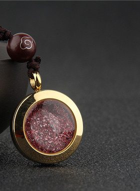 可打开小宝瓶空心项链钛钢材质