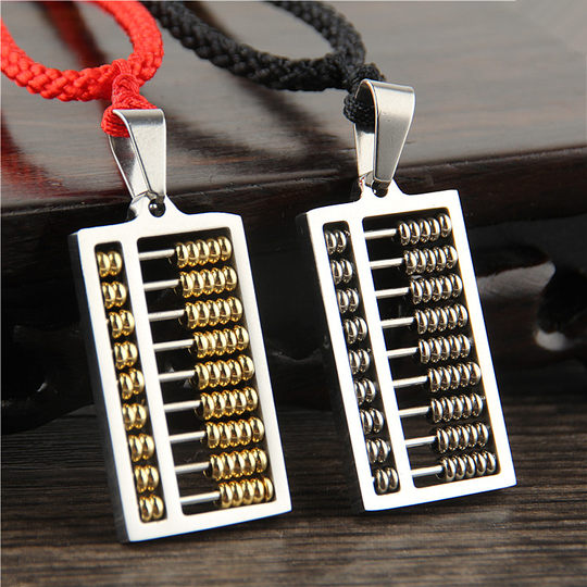 Wishful thinking titanium steel fortune transfer pendant necklace