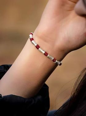 新中式竹节情侣手链一对