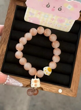 国潮招财猫手串女款盘玩绕指