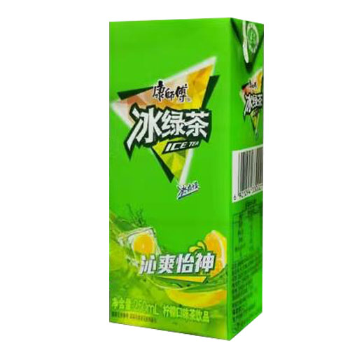 康师傅水蜜桃饮料250ml/24盒纸盒装劲凉冰红茶冰绿茶柠檬茶整箱装 - 图1