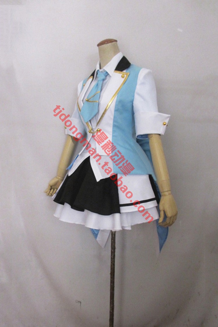 AKB0048柏木由纪蓝白打歌服 cosplay定做承接动漫服装假发定制-图1