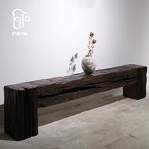 Pajagu wood Silence Wind Ancient Wooden Bench Solid Wood Bench Original Design Weaver with a long stool for home