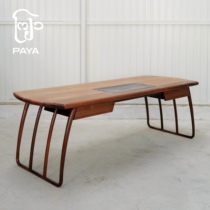 Paja ancient wooden arched line table with extremely simple wind solid wood tea table dining table