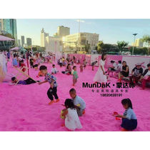 New Commercial Body Open Drainage Pink Artificial Sand Beach Beat Card Photo Attractions Pink Children Beach DP Point Customisation