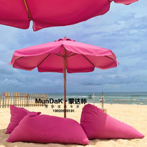 Custom net red High-end Beach Beach Shading Umbrella Sloth Sofa Suit can be changed color Inprint LOGO weatherproof sunscreen
