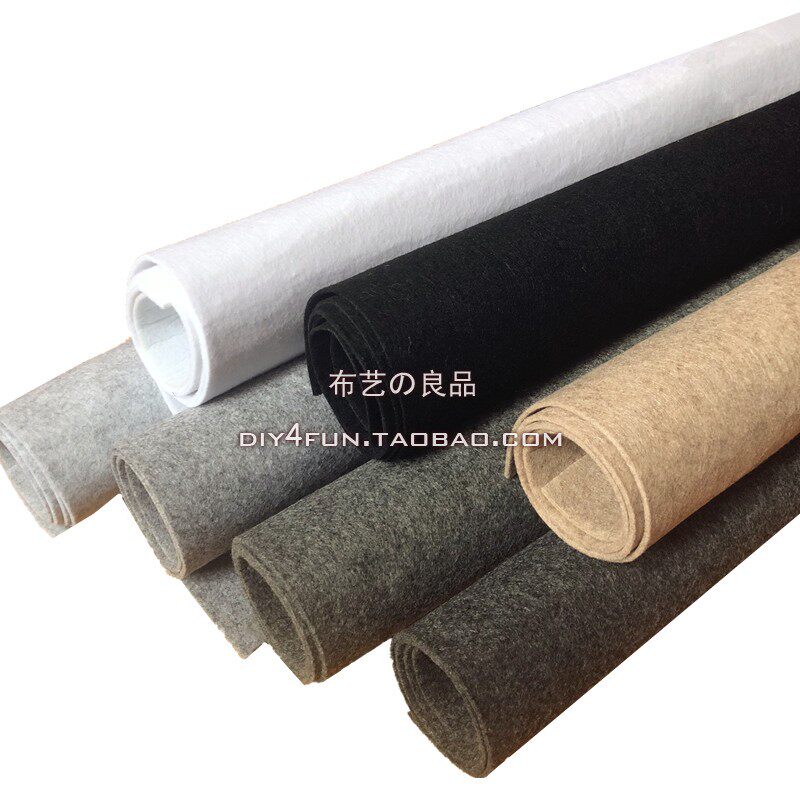 麻灰色毛毡布3mm 花灰加厚手工不织布收纳篮包包面料广东深圳 小麦优选