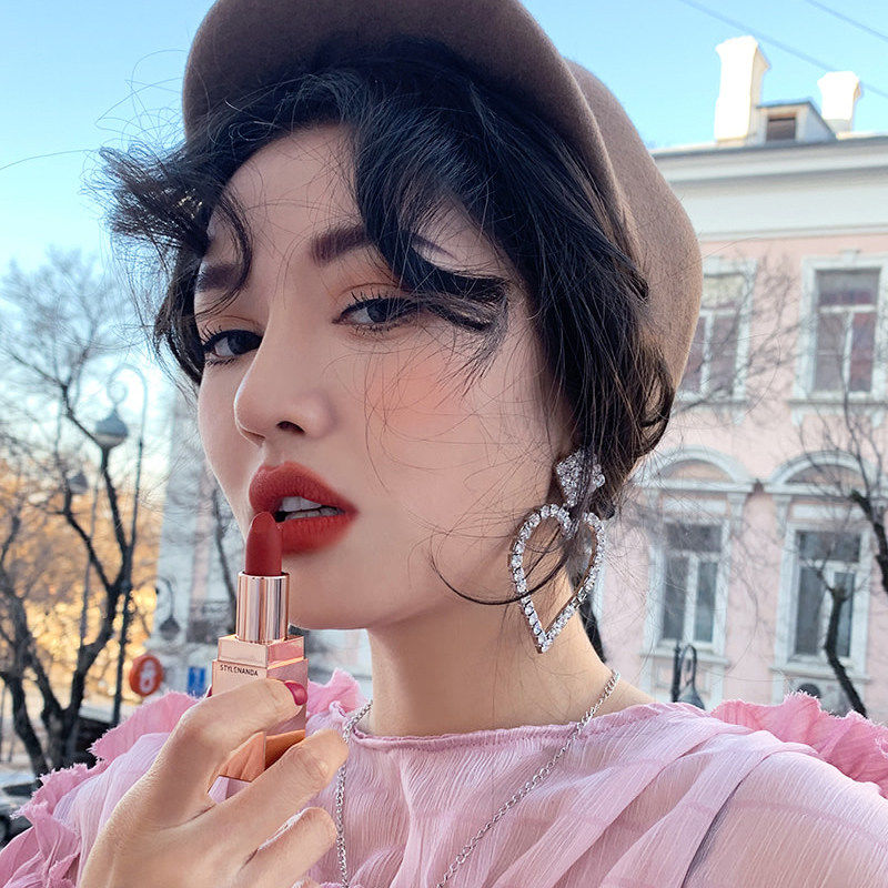 Korea 3ce Lipstick 909 Pumpkin Color Brick Red Lipstick 223 224 227 228 116 114 117