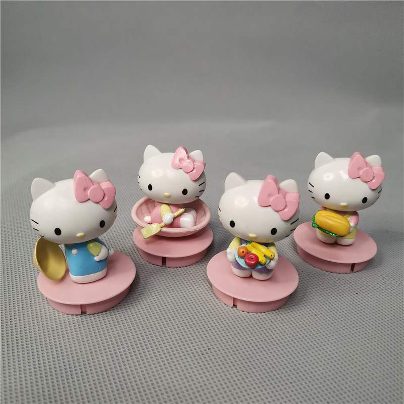 hellokitty凯蒂猫  KT猫 可爱卡通公仔手办玩偶汽车摆件玩具女孩 - 图0