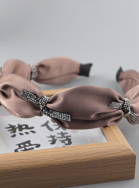 手工钻带打结高级感发箍