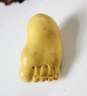 木雕小摆件脚丫子工艺品