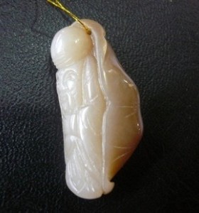 【福喜乐藏宝店】精品和田玉 和田糖白玉 寿星公 挂件